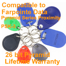 125KHz Proximity Keyfob 26bit Farpointe Pyramid Series Proximity Format Compatible with PSK-3